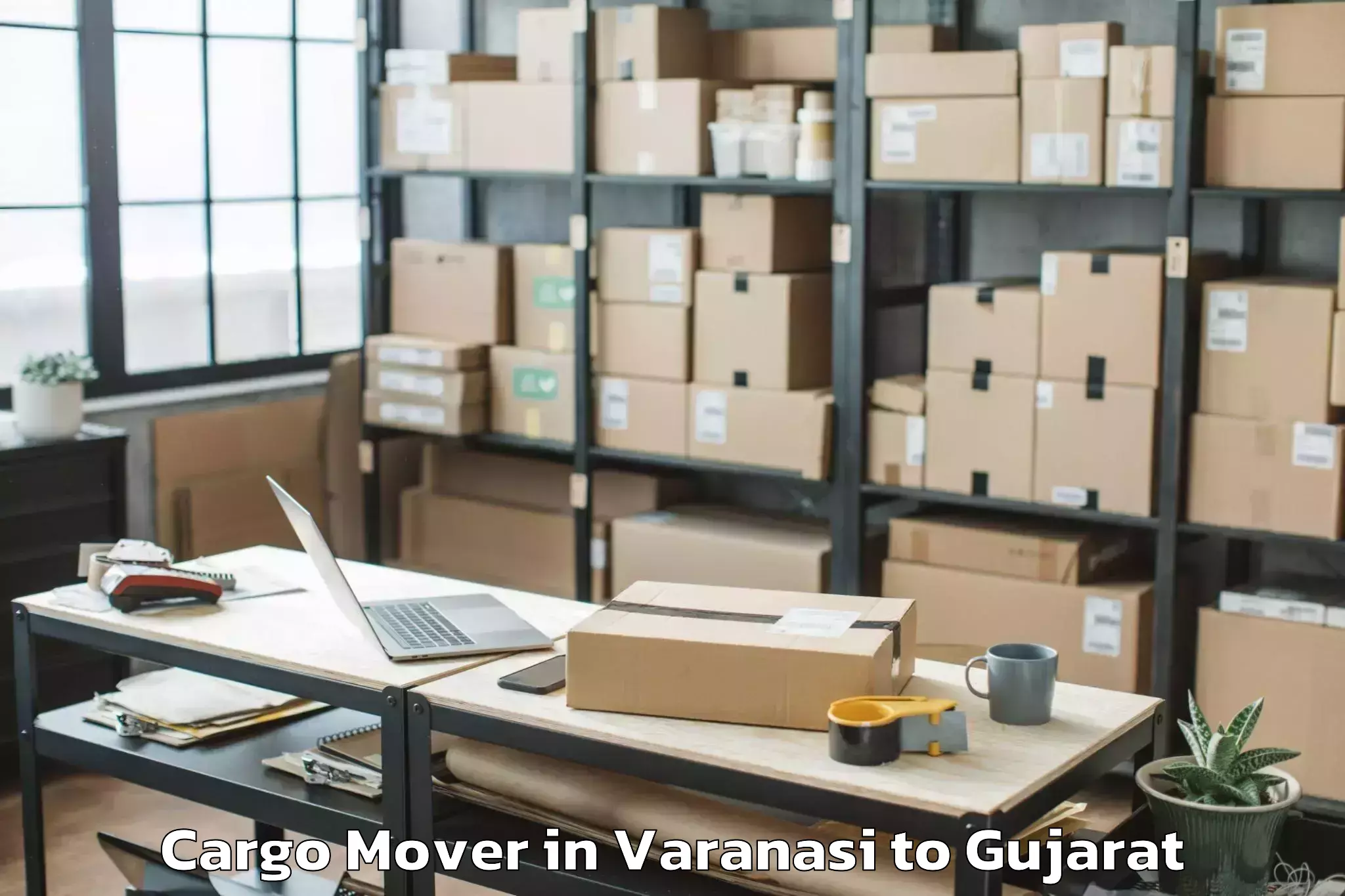 Top Varanasi to Gujarat University Of Transpla Cargo Mover Available